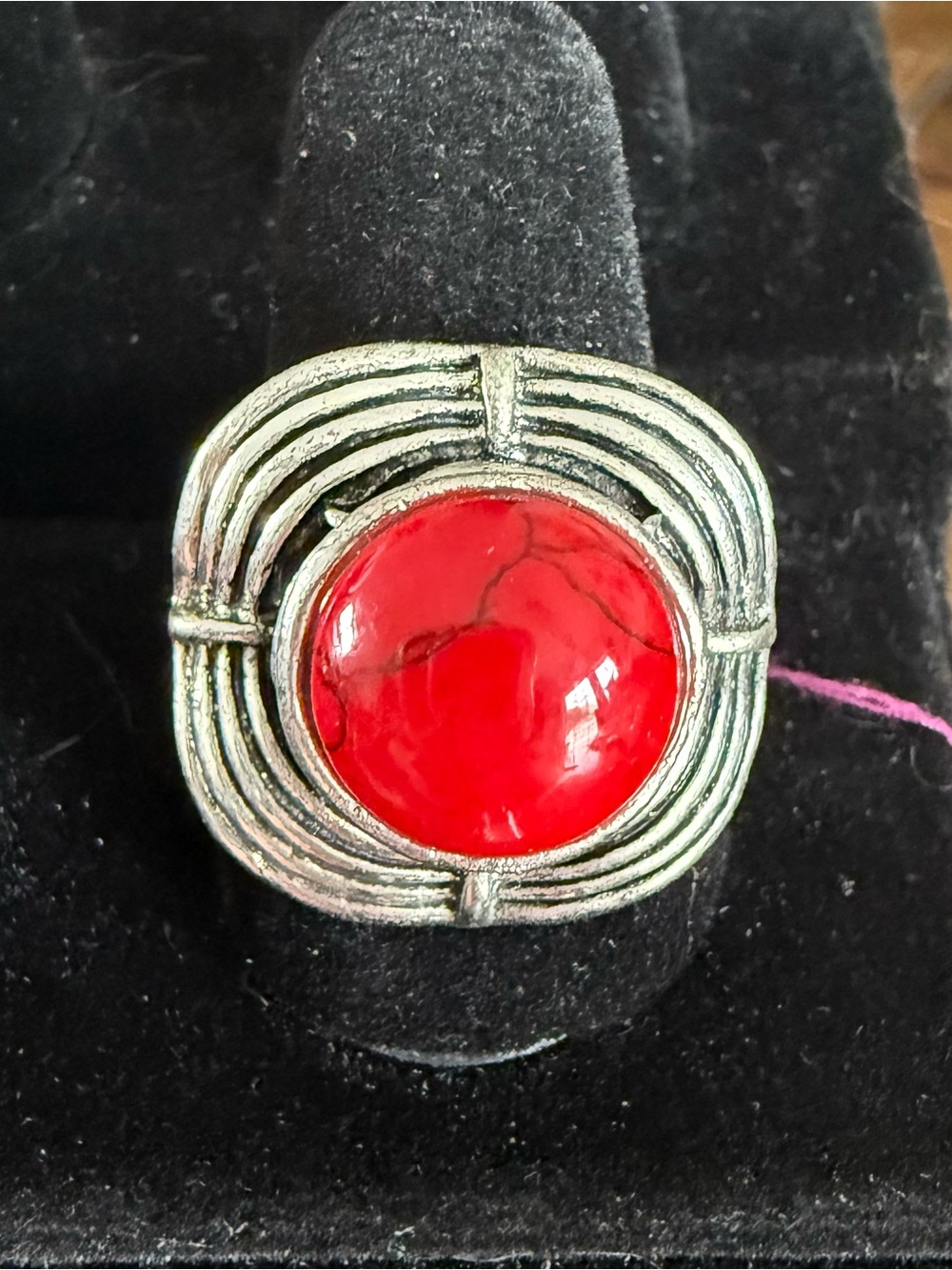Red Stone Statement Ring - Women Jewelry